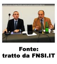 Da sx: Il presidente ed il segretario generale della Fnsi, Giuseppe Giulietti e Raffaele Lorusso, (FONTE FOTO: FNSI.IT)
